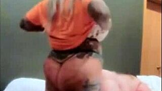 A curvaceous shemale masturbates then, and proceeds to perform oral sex on a bisexual man