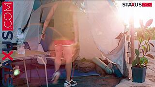 Staxus Summer Fun with Two Friends Unleashing Raw Passion in a Cozy Outdoor Tent.