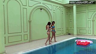 Mia Ferrari and Lina Mercury dive into fierce lesbian action underwater