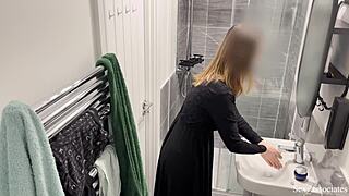 I was shocked to see a Muslim Arab girl in hijab pleasuring herself in the shower.