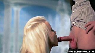 A cool kind of blowjob with cumshot and handjob