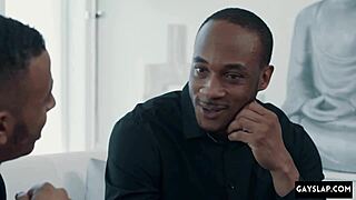 Interracial gay scene with big dick