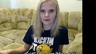 miss julia, cute latvian teen, ain't playing fortnite on avidcams com