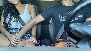 horny passenger no panties in uber driver cant resist 😏