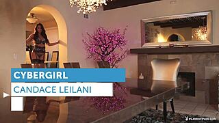 Playboy Candace Leilani does striptease with clothes ripped 😘