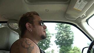 Ryders sucking a stranger's cock on the street while he fucks her hard.