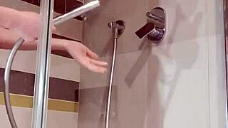 hey, bitch fucks herself in the shower with a dildo 😈