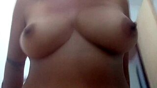 choking cowgirl ride with bouncing big natural tits