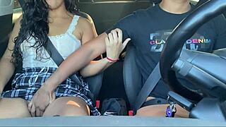 horny passenger no panties in uber driver cant resist 😏