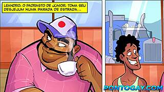 Virgin hitchhiker gives up tight ass to hung trucker on wild road trip. The ride turns rough and raw.