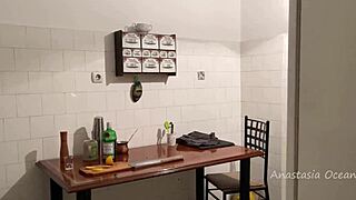 hey, caught her naked in the kitchen, couldn’t stop staring at her close up, ya know?