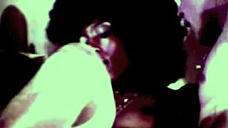 Vintage interracial threesome with white cocks and black pussy