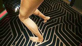 Lucy is a fit and athletic cyber babe who shows off her naked body.