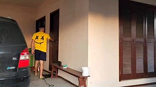 Her husband was cutting grass, so I sneaked a quickie with his wife