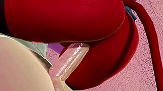 Meruccubus engages in a study session followed by an interaction in 3d hentai