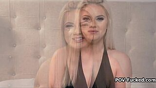 Juicy blonde flaunts curves and sucks cock at casting