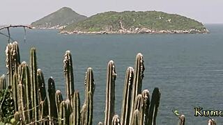 Oh man, I’m so into Eva Niev, her small titties drivin’ me crazy gettin’ fucked outdoors by my buddy!