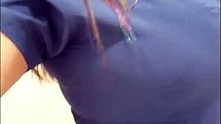 Sexy latina nurse with a big ass masturbates at work and films homemade porn by night.