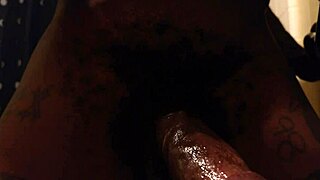 Watch Hallelujah Johnson stroke his big black cock with that fleshlight?