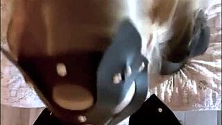 Blonde with Small 18+ Breasts Sucks Big Monster Cock