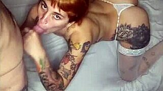 angelic girl sucking cock while twerking