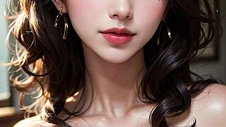 ai generated model girl with big tits in art 1