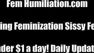 Femdom instructs submissive to wear lingerie and panties for bisexual BDSM session