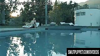 brunettes love riding dick near the pool with anastasia black