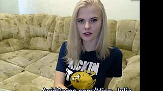 miss julia, cute latvian teen, ain't playing fortnite on avidcams com