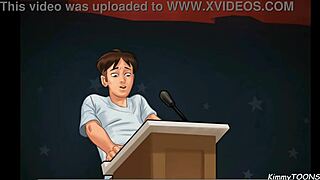 Yo, Summertime Saga got this horny teacher sucking on stage!