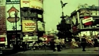 Vintage interracial threesome with white cocks and black pussy