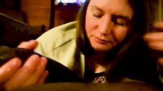 Curvy BBW Sucks Monster BBC Sloppily