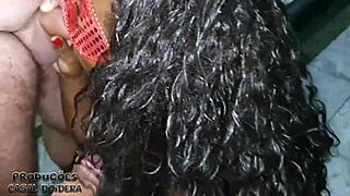 Natasha Medeiros in a steamy amateur scene with fans at motel