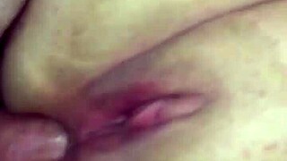 wife enjoys anal pounding at home.