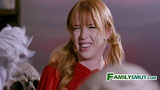 The evil father in law seduces his step daughter, the red riding hood.