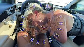 Sydney Blows Huge Load in Stairwell, Damn Hot!