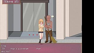 In the hentai game, a pawg slut gets her pussy fucked hard in part 2