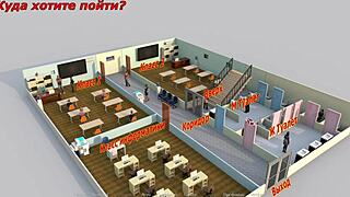 3D cartoon slut deepthroats big cock in rough FFM