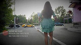 Hot Brunette Takes Monster Cock Backstage