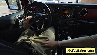 blonde teen chloe rose gives charles dera a wet blowjob in the car. later, they continue the action at home.