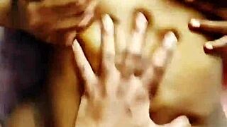 Bhabhi's big boobs bounce while she is being fucked in doggy style in early morning.