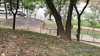 Caught masturbating in public and had to suck the young guys