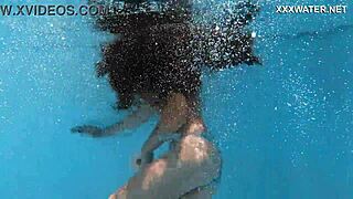 Lana’s sexy self in the pool, a sensual treat for you.