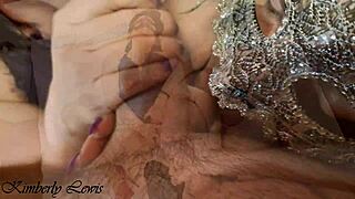 Kimberly teaches friend lesbian, fuck, squirt, cum on feet