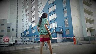 Hot Brunette Takes Monster Cock Backstage