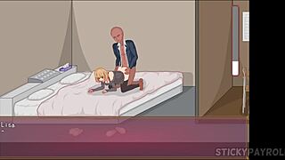 In the hentai game, a pawg slut gets her pussy fucked hard in part 2