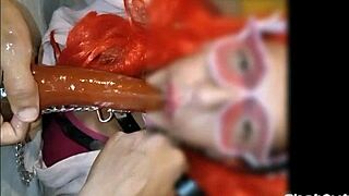 Sissy mariona itzel lunática sucking big dildos 😈
