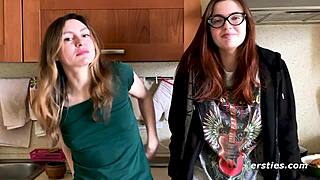 Hey, Ukrainian cuties Felicia and Lina grind so hot