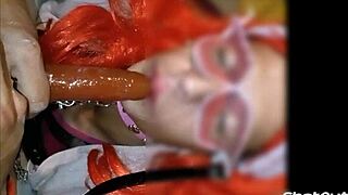 Sissy mariona itzel lunática sucking big dildos 😈