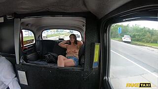 fake taxi driver fucks her pussy after prison visit